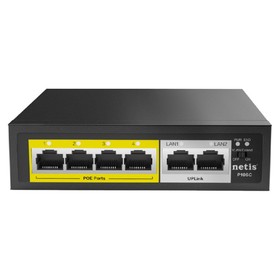 Коммутатор Netis P106C 6x100Мбит/с 4PoE+ 60W неуправляемый