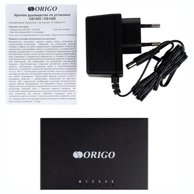 Коммутатор Origo OS1205/A1A, 5×100Мбит/с, неуправляемый