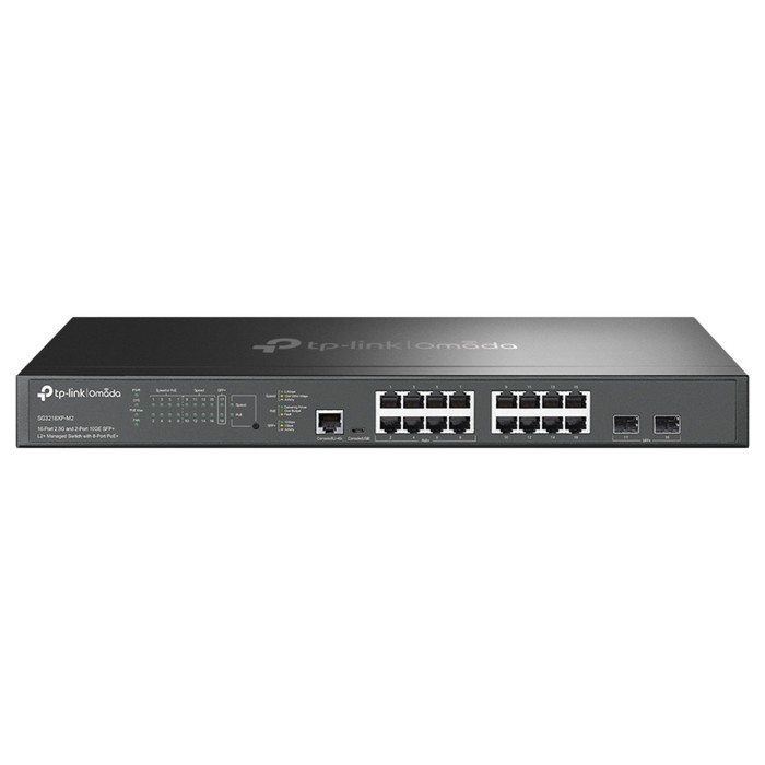 Коммутатор TP-Link SG3218XP-M2 (L2+) 16x2.5Гбит/с 2xКомбо(10GBase-T/SFP+) 2SFP+ 8PoE+ 240W   1068540 - фото 51612093