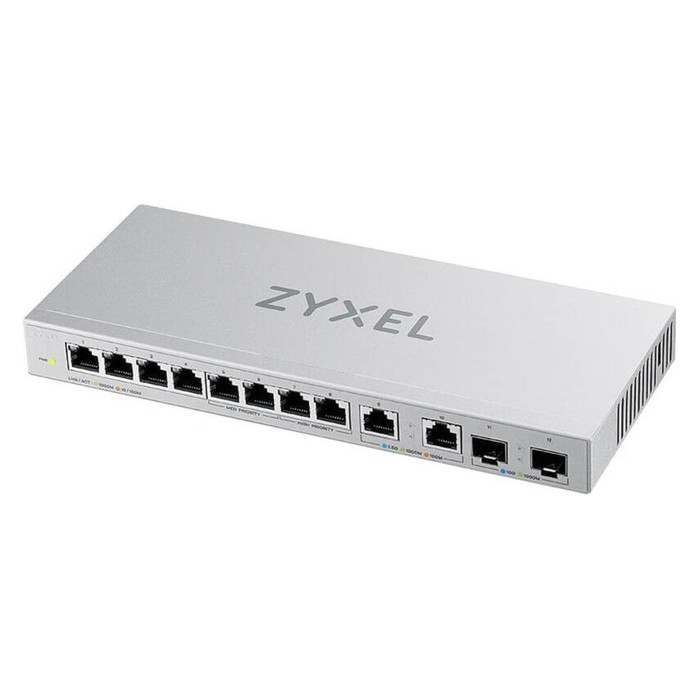Коммутатор Zyxel XGS1010-12-ZZ0102F (L2) 8x1Гбит/с 2x2.5Гбит/с 2SFP+ неуправляемый - Фото 1