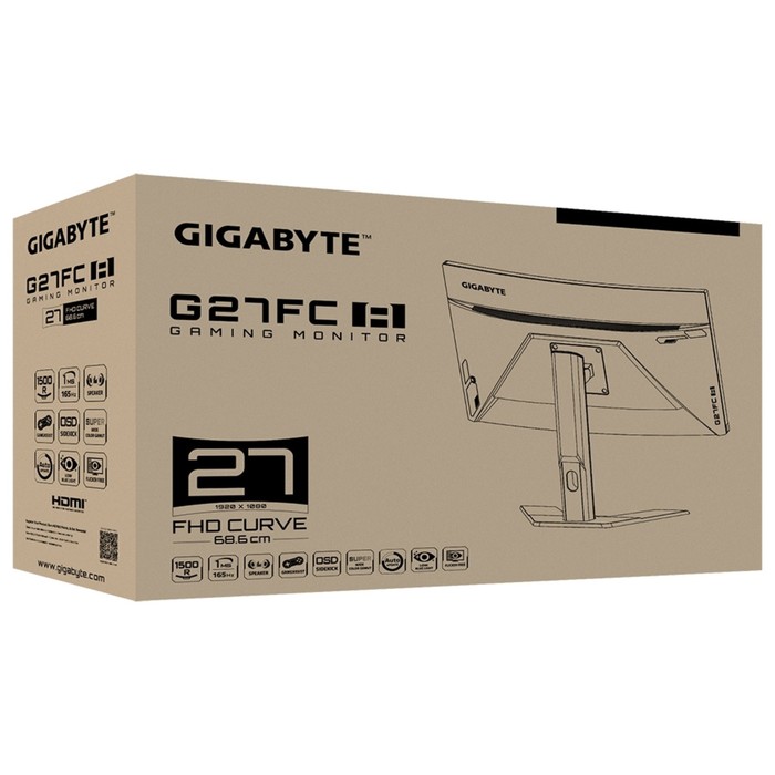 Монитор Gigabyte 27" G27FC A черный VA LED 1ms 16:9 HDMI M/M матовая HAS 250cd 178гр/178гр   1068553 - фото 51607497
