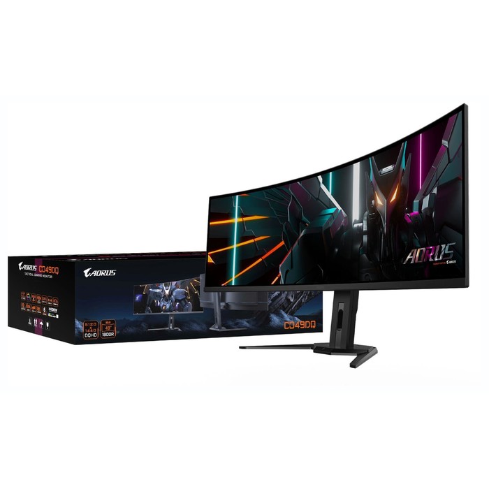 Монитор Gigabyte 49" Aorus CO49DQ черный OLED 16:9 HDMI M/M матовая HAS Piv 250cd 178гр/178   106855 - фото 51614667