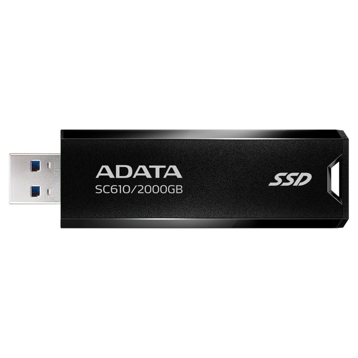 Накопитель SSD A-Data USB 3.1 2TB SC610-2000G-CBK/RD SC610 1.8" черный - Фото 1