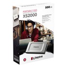 Накопитель SSD Kingston USB 3.2 500GB SXS2000/500G XS2000 1.8" серый - Фото 4