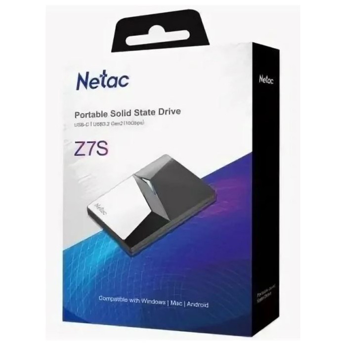 Накопитель SSD Netac USB-C 2000GB NT01Z7S-002T-32BK Z7S 2.5" черный - фото 51607731