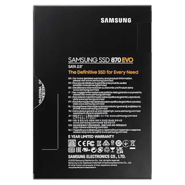 Накопитель SSD Samsung SATA-III 4TB MZ-77E4T0BW 870 EVO 2.5" - фото 51607761