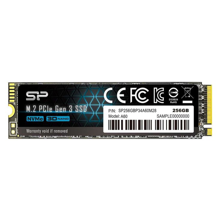 Накопитель SSD Silicon Power PCIe 3.0 x4 256GB SP256GBP34A60M28 M-Series M.2 2280 - Фото 1