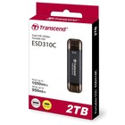 Накопитель SSD Transcend USB-C 2TB TS2TESD310C серый USB-A - Фото 3
