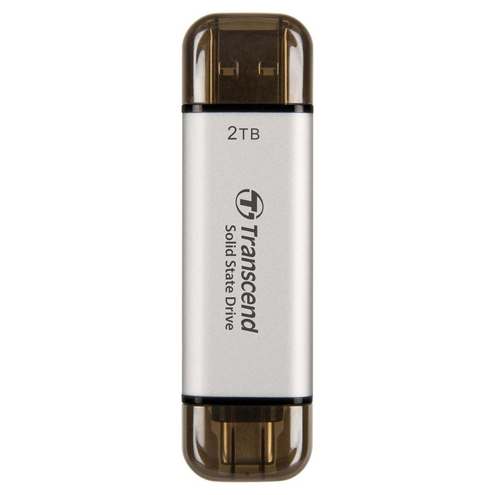 Накопитель SSD Transcend USB-C 2TB TS2TESD310S серебристый USB-A - Фото 1