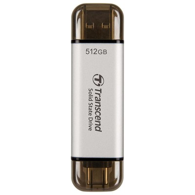 Накопитель SSD Transcend USB-C 512GB TS512GESD310S серебристый USB-A
