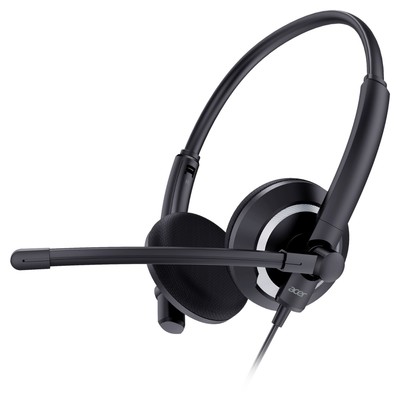 Наушники с микрофоном Acer OHW307 черный 1.8м накладные оголовье (ZL.HDSEE.002)