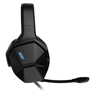 Наушники с микрофоном Acer OHW312, USB, мониторные, оголовье, провод 2 м, чёрные