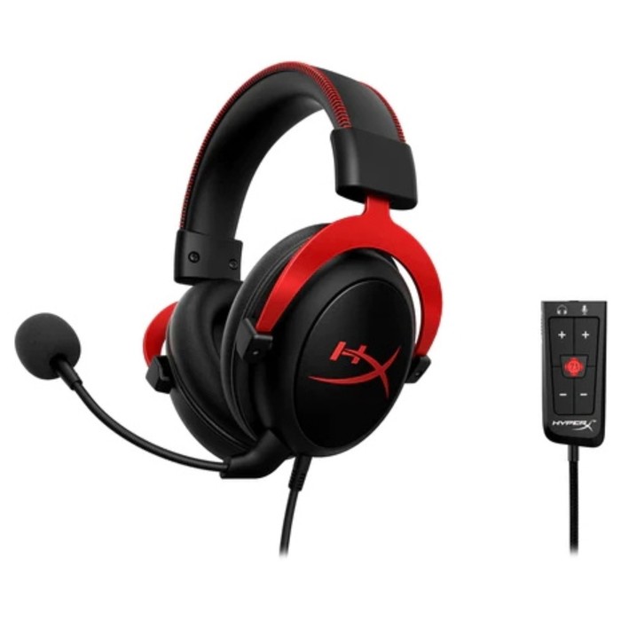 Наушники с микрофоном HyperX Cloud II (CL003) черный/красный 1м мониторные оголовье (4P5M0A   106857 - фото 51607992