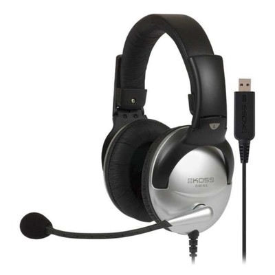Наушники с микрофоном Koss SB45-USB черный/серебристый 2.4м мониторные оголовье (15116464)   1068580