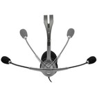 Наушники с микрофоном Logitech H111 серый 2.35м накладные оголовье (981-000588) - Фото 3