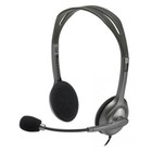 Наушники с микрофоном Logitech H111 серый 2.35м накладные оголовье (981-000594) - Фото 1