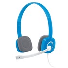 Наушники с микрофоном Logitech H150 синий/белый 1.8м накладные оголовье (981-000454) - Фото 1