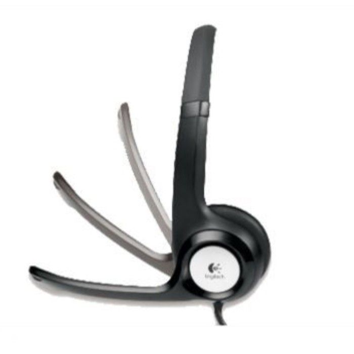 Наушники с микрофоном Logitech H390 черный 1.9м накладные USB оголовье (981-000803) - фото 51608062