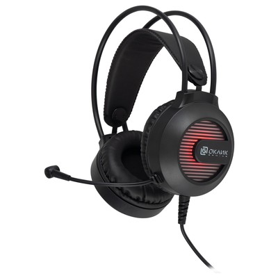 Наушники с микрофоном Оклик HS-L300G черный 2.2м мониторные оголовье (1796949)