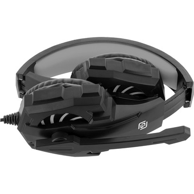 Наушники с микрофоном Oklick HS-L355G, мониторные, оголовье, провод 1.8 м, чёрные
