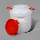 Фляга пищевая, 30 л, горловина 19.5 см, 2 ручки, белая - Фото 3