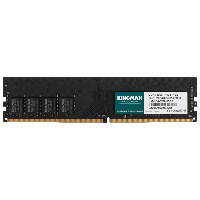 Память DDR4 16GB 3200MHz Kingmax KM-LD4-3200-16GS RTL PC4-25600 CL22 DIMM 288-pin 1.2В Ret   1068607 - Фото 1