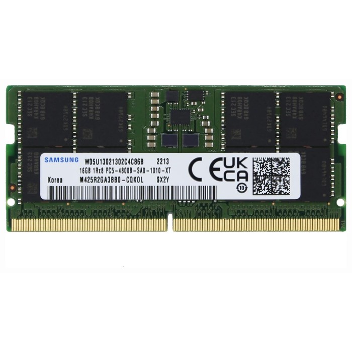 Память DDR5 16GB 4800MHz Samsung M425R2GA3BB0-CQK OEM PC5-38400 CL40 SO-DIMM 288-pin 1.1В d   106860 - Фото 1
