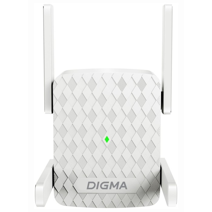 Повторитель беспроводного сигнала Digma D-WR310 (D-WR310V2) N300 Wi-Fi белый - фото 51608493