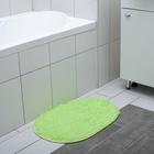 Коврик для ванной Доляна «Пушистик», 41×61 см, зелёный - Фото 1