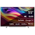 Телевизор QLED Digma Pro 55" QLED 55L Google TV Frameless черный/серебристый 4K Ultra HD 12   106863 - Фото 1