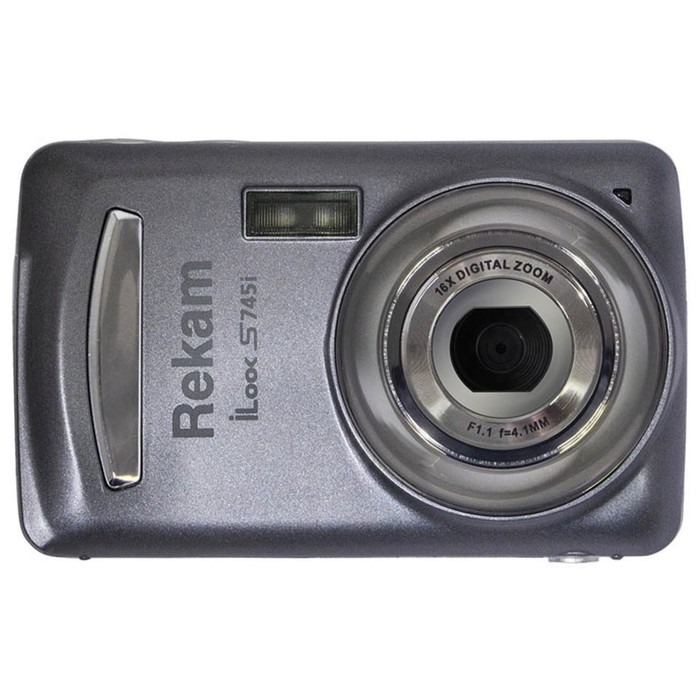 Фотоаппарат Rekam iLook S745i темно-серый 16Mpix 2.4" 1080 SD/MMC CMOS/AAA - Фото 1