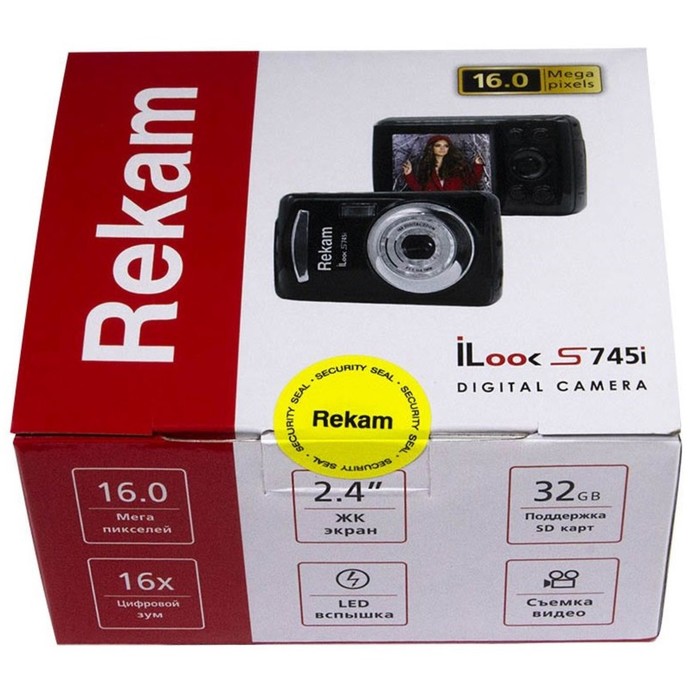 Фотоаппарат Rekam iLook S745i черный 16Mpix 2.4" 1080 SD/MMC CMOS/AAA - фото 51608684