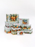 Набор подарочных новогодних коробок 10 в 1 «Мандариновое счастье», 32.5×20×12.5 - 12×7×4 см - Фото 1