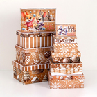 Набор подарочных новогодних коробок 10 в 1 «Зверята», 32.5×20×12.5 - 12×7×4 см - Фото 3