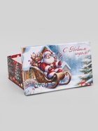 Набор подарочных новогодних коробок 10 в 1 «Дед мороз в санях», 32.5×20×12.5 - 12×7×4 см - Фото 12