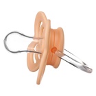 Соска - пустышка силиконовая классическая M&B, от 0 мес., с колпачком, персиковый - Фото 3