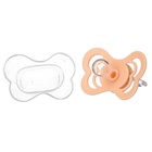 Соска - пустышка силиконовая классическая M&B, от 0 мес., с колпачком, персиковый - Фото 4