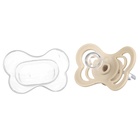 Соска - пустышка силиконовая классическая Крошка Я, от 0 мес., с колпачком, бежевый - Фото 4