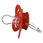 Соска - пустышка силиконовая классическая Крошка Я, от 0 мес., с колпачком, вишневый - Фото 3