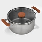 Набор кастрюль Magistro, 3 шт.: d=16/20/24 см, толщина 0.6 мм, штабелируемые, индукция, 304 AISI марка стали - Фото 7