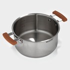 Набор кастрюль Magistro, 3 шт.: d=16/20/24 см, толщина 0.6 мм, штабелируемые, индукция, 304 AISI марка стали - Фото 9