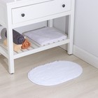 Коврик Доляна «Пушистик», 38×59 см, белый - Фото 2