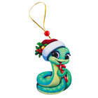 Подвеска новогодняя на ёлку деревянная «Новый год! Змея в шапке», символ года 2025 - фото 4843915