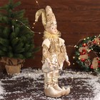 Новогодний шут «В блестящем костюме» двигается, 48×16 см, золото - Фото 2