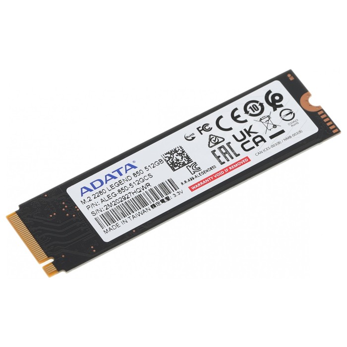 Накопитель SSD A-Data PCIe 4.0 x4 512GB ALEG-850-512GCS Legend 850 M.2 2280 - фото 51608769