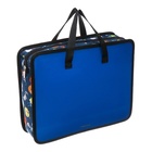 Папка с ручками А4+, 332 х 268 х 90 мм, ErichKrause "Приключения Пети и Волка", 600 мкм, молния сверху, синяя - фото 24752541