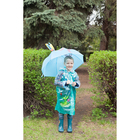Зонт детский механический "Паровозик", r=35см, с объёмной фигурой, цвет голубой - Фото 5
