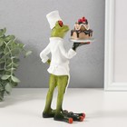 Фигурка полистоун лак «Лягуха кондитер», 18.5×8.5×8 см - Фото 2