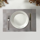 Салфетки сервировочные на стол Доляна «Шахматы», 45×30 см, 4 шт., серые - фото 65427610