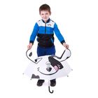 Зонт детский "Далматинец", механический, с ушками, с хвостом, r=35см, цвет чёрный/белый - Фото 3